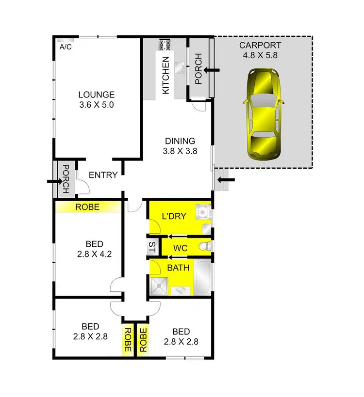 Floorplan of Homely house listing, 3 Plantation Road, Corio VIC 3214