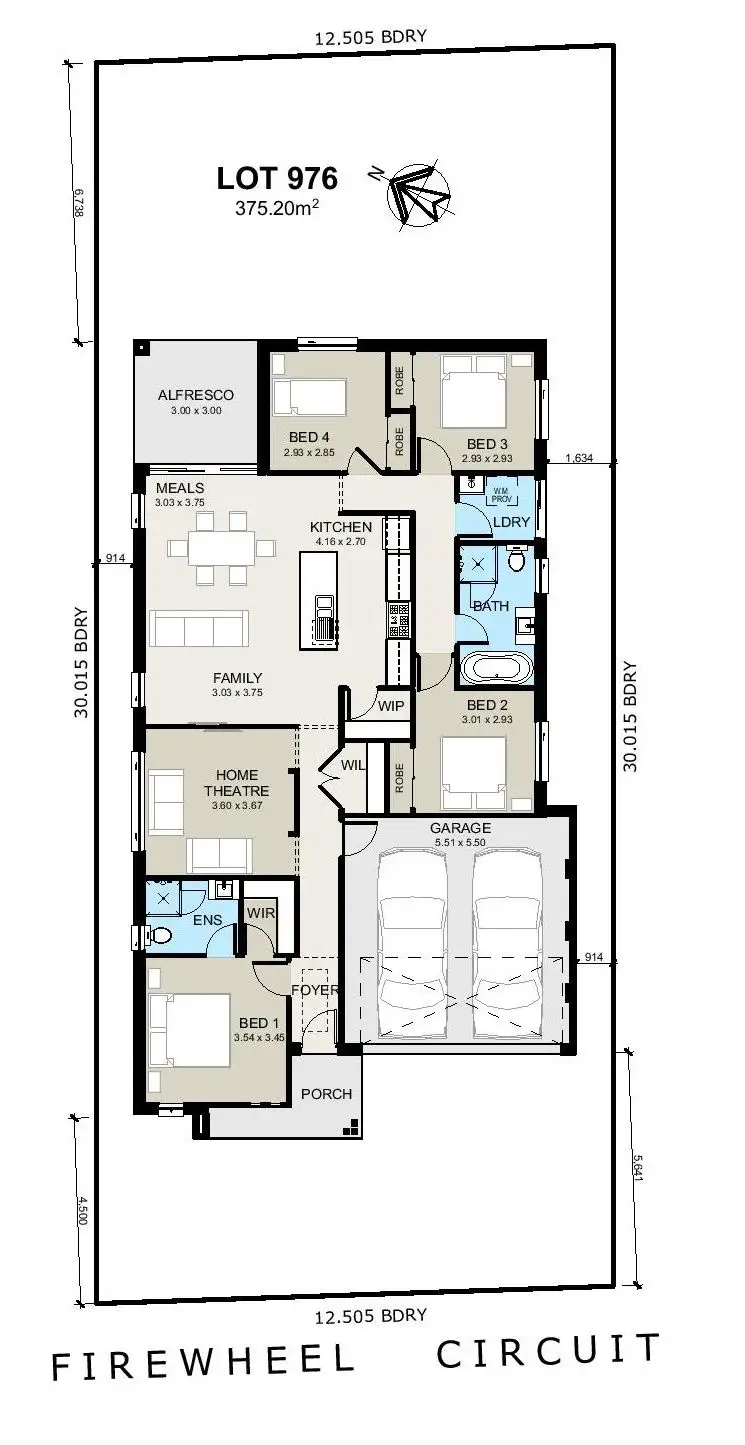Floorplan of Homely house listing, Lot 976 Firewheel Circuit, Gregory Hills NSW 2557