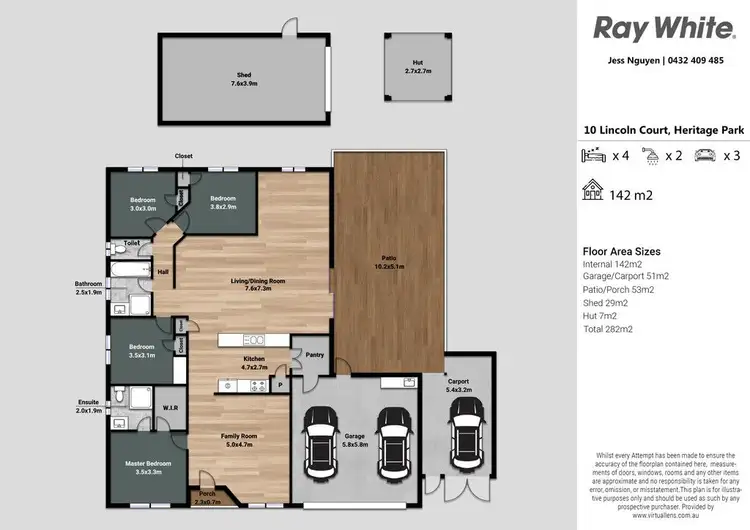 Floorplan of Homely house listing, 10 Lincoln Court, Heritage Park QLD 4118