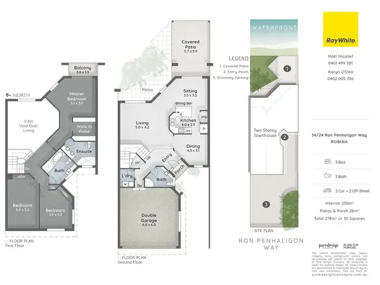 Floorplan of Homely townhouse listing, 34/24 Ron Penhaligon Way, Robina QLD 4226