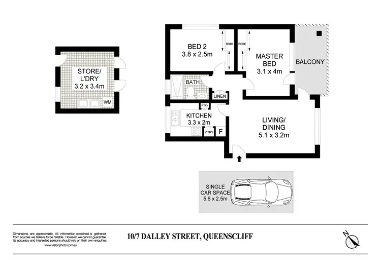 Floorplan of Homely unit listing, 10/7 Dalley Street, Queenscliff NSW 2096