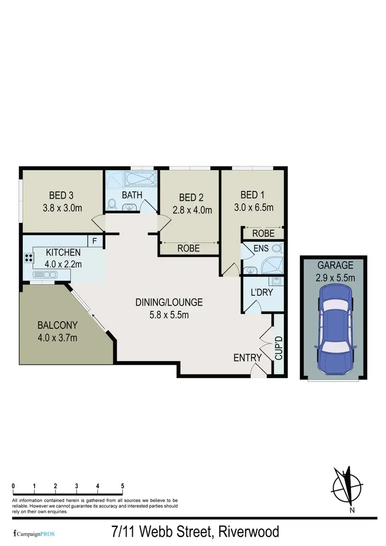Floorplan of Homely unit listing, 7/11 Webb Street, Riverwood NSW 2210