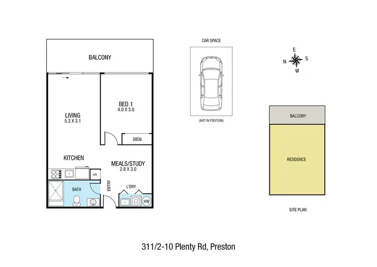 Floorplan of Homely apartment listing, 311/2-10 Plenty Road, Preston VIC 3072