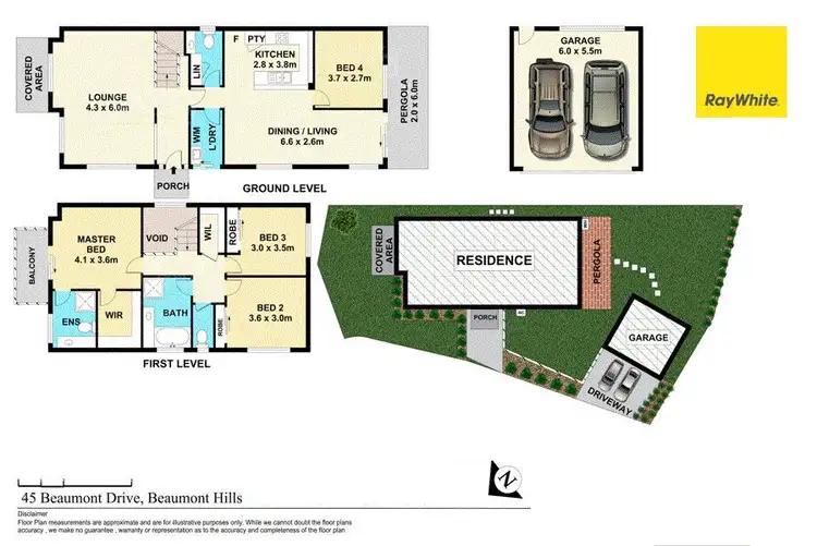 Floorplan of Homely house listing, 45 Beaumont Drive, Beaumont Hills NSW 2155