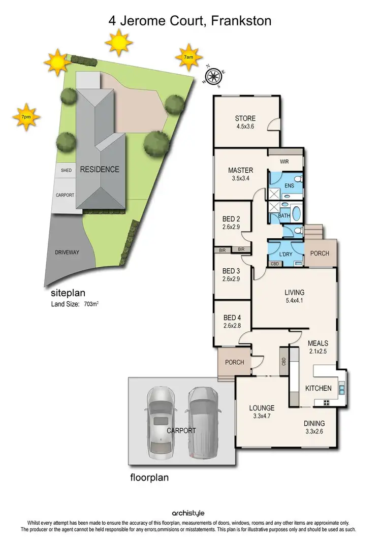 Floorplan of Homely house listing, 4 Jerome Court, Frankston VIC 3199