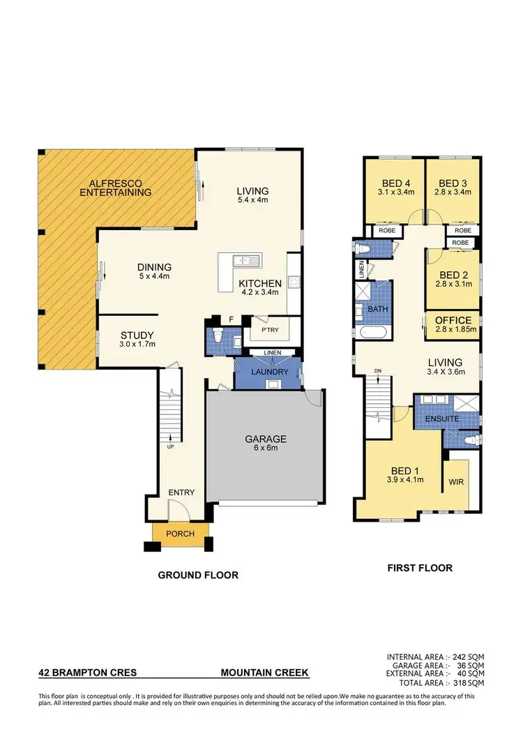 Floorplan of Homely house listing, 42 Brampton Crescent, Mountain Creek QLD 4557