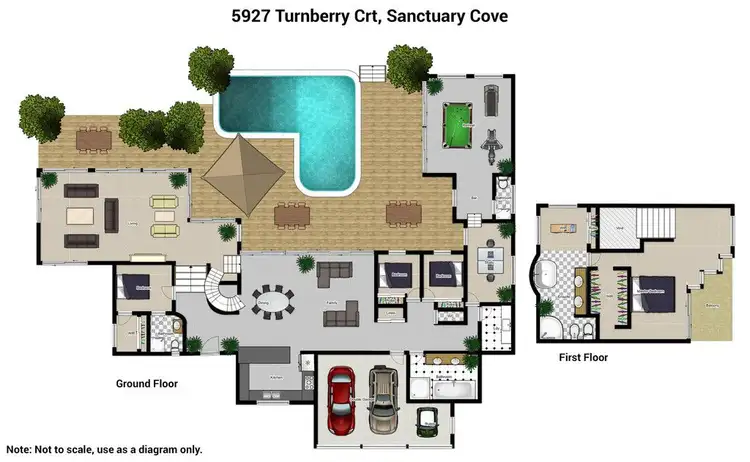 Floorplan of Homely house listing, 5927 Turnberry Terrace, Sanctuary Cove QLD 4212