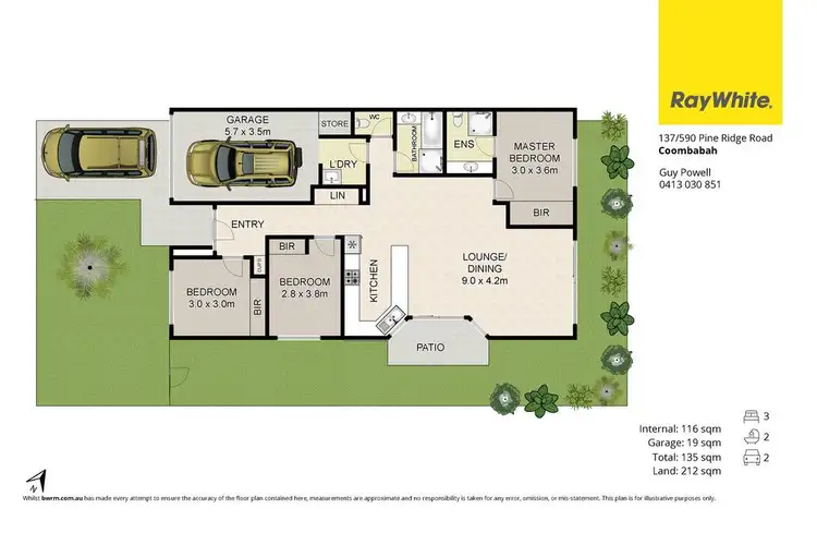 Floorplan of Homely townhouse listing, 137/590 Pine Ridge Road, Coombabah QLD 4216