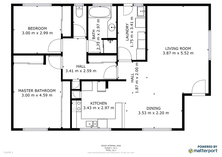 Floorplan of Homely unit listing, 1/10 Everingham Street, Swan Hill VIC 3585