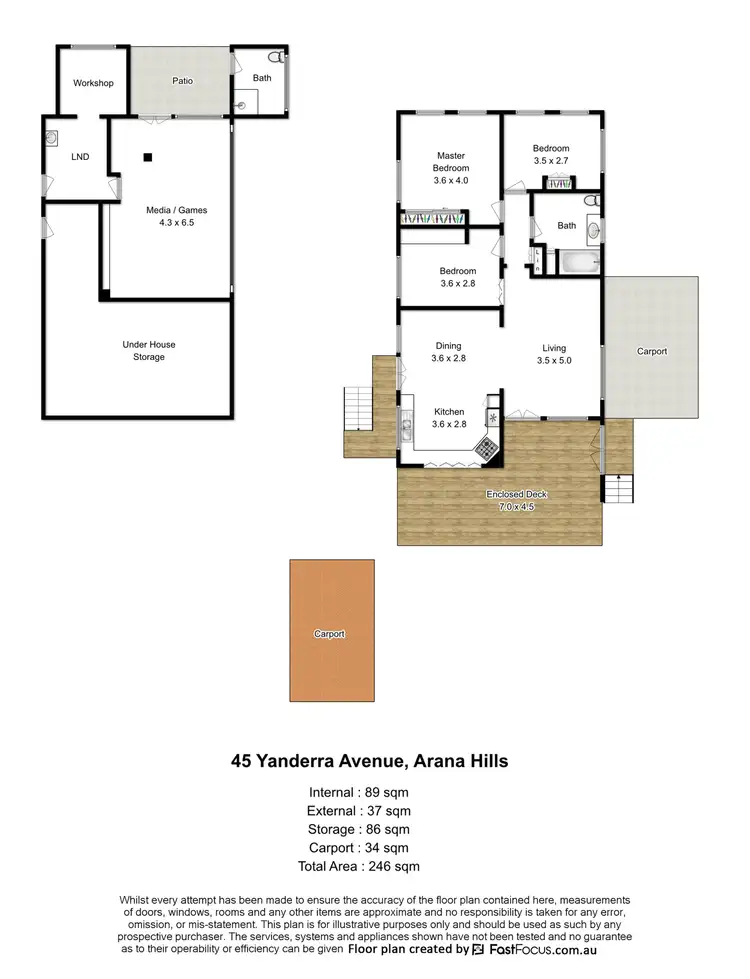Floorplan of Homely house listing, 45 Yanderra Avenue, Arana Hills QLD 4054
