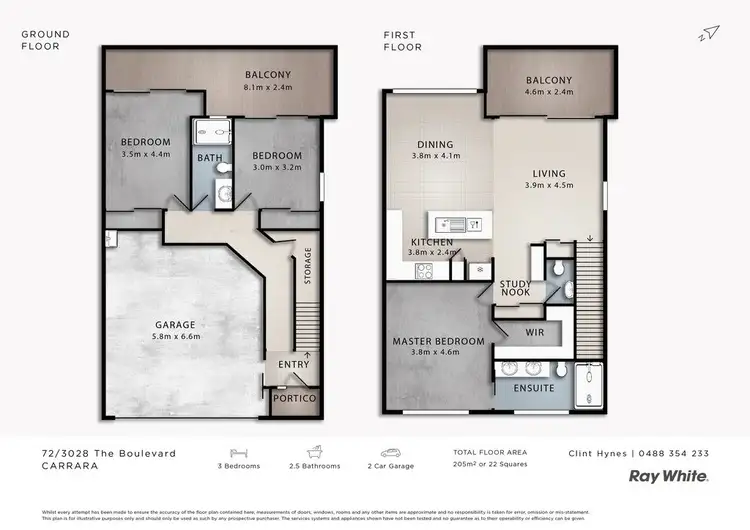 Floorplan of Homely townhouse listing, 72/3028 The Boulevard, Carrara QLD 4211