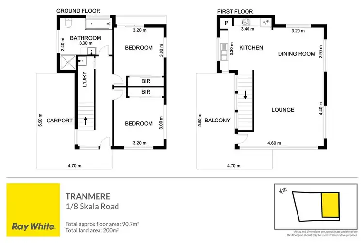 Floorplan of Homely townhouse listing, 1/8 Skala Road, Tranmere TAS 7018