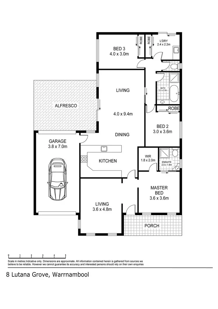 Floorplan of Homely house listing, 8 Lutana Grove, Warrnambool VIC 3280