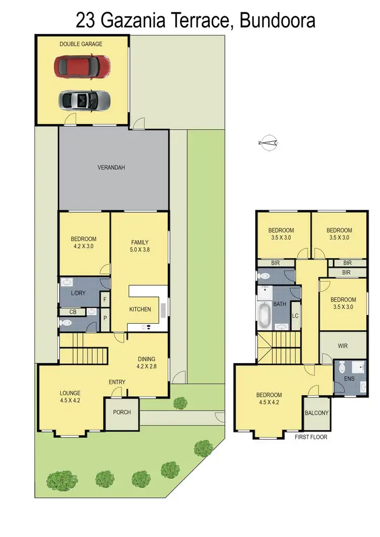 Floorplan of Homely townhouse listing, 23 Gazania Terrace, Bundoora VIC 3083