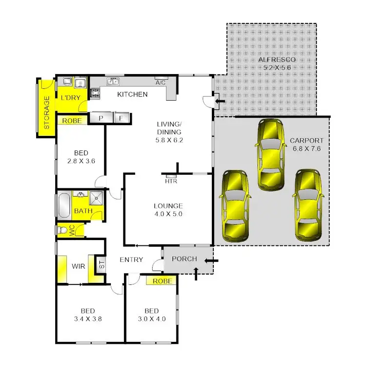 Floorplan of Homely house listing, 1 Gaunt Street, Lara VIC 3212