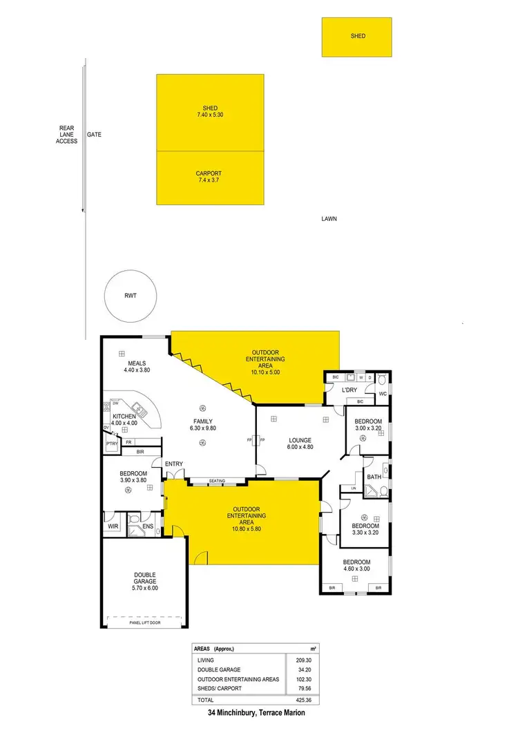 Floorplan of Homely house listing, 34 Minchinbury Terrace, Marion SA 5043