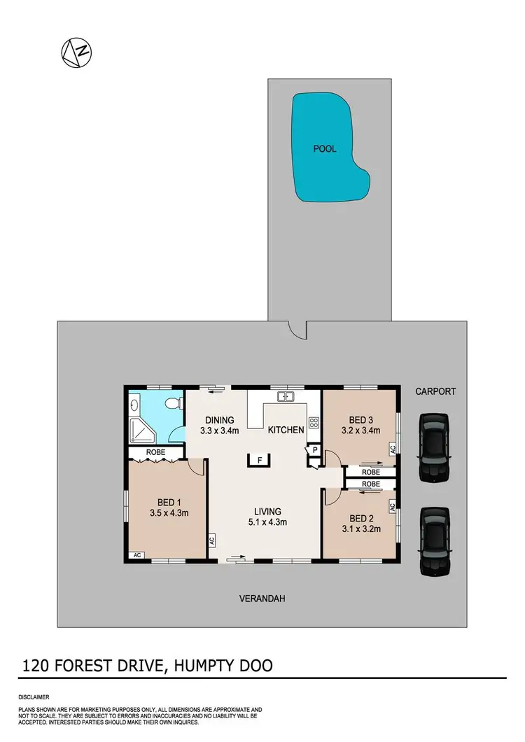 Floorplan of Homely house listing, 120 Forest Drive, Humpty Doo NT 836