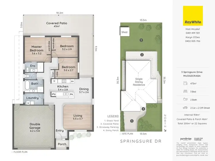Floorplan of Homely house listing, 3 Springsure Drive, Mudgeeraba QLD 4213
