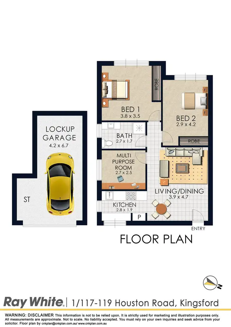 Floorplan of Homely apartment listing, 1/117 Houston Road, Kingsford NSW 2032