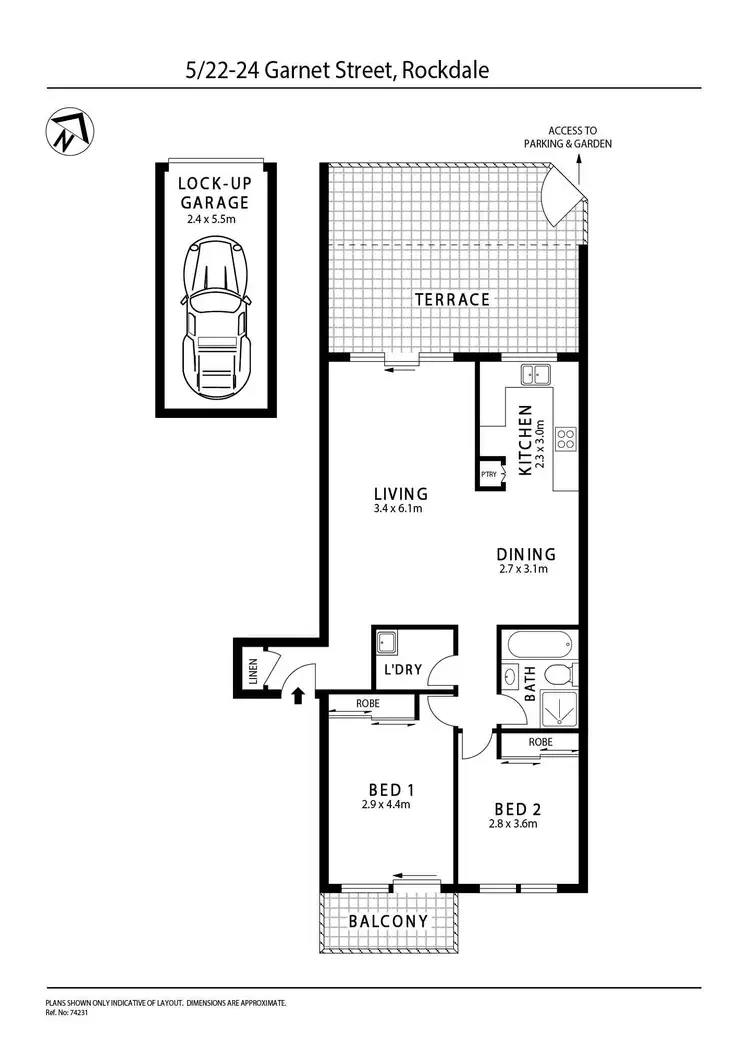 Floorplan of Homely unit listing, 5/22-24 Garnet Street, Rockdale NSW 2216