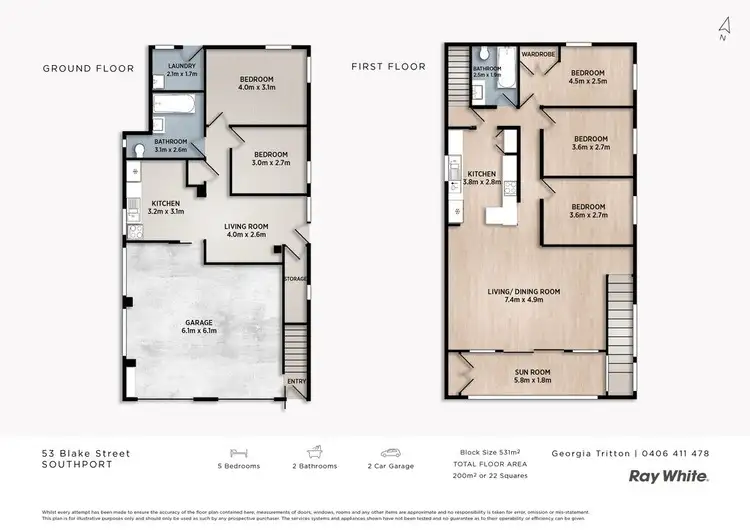 Floorplan of Homely house listing, 53 Blake Street, Southport QLD 4215