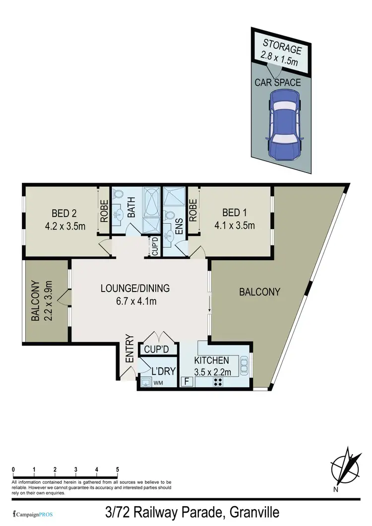 Floorplan of Homely unit listing, 3/70-72 Railway Parade, Granville NSW 2142