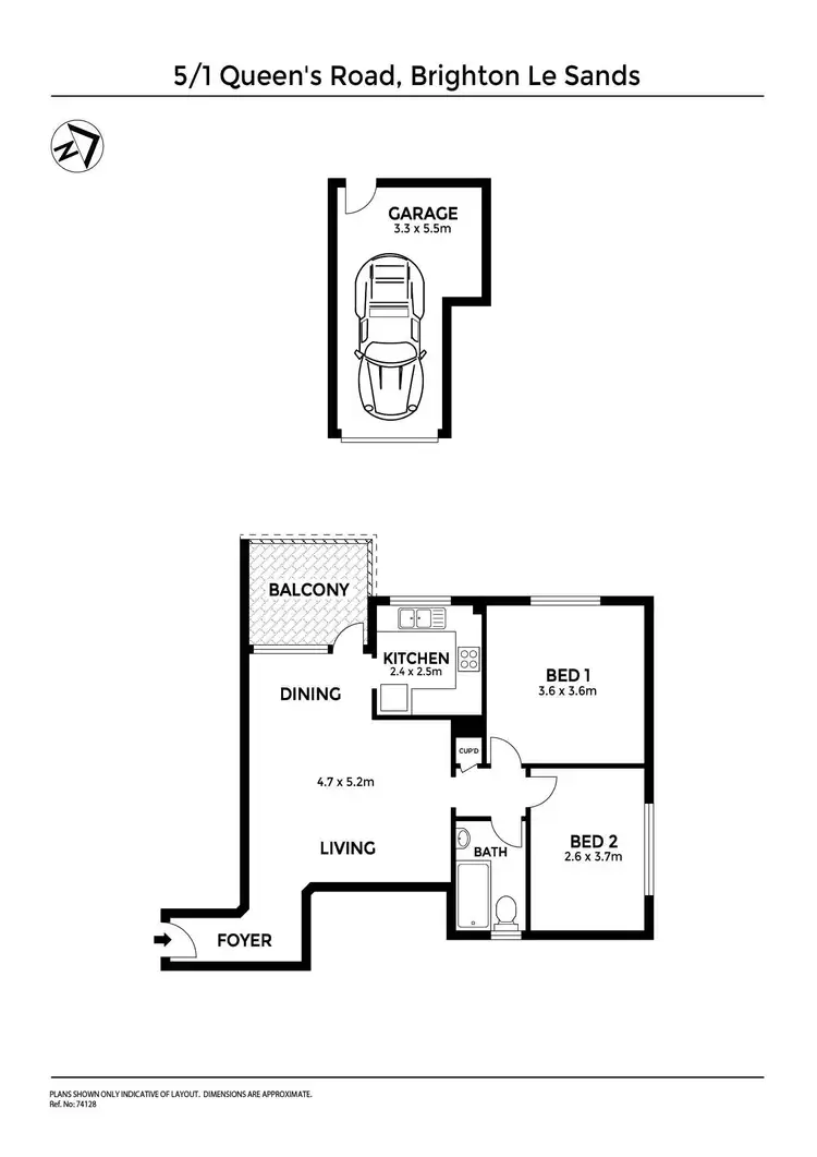 Floorplan of Homely unit listing, 5/1 Queens Road, Brighton-le-sands NSW 2216