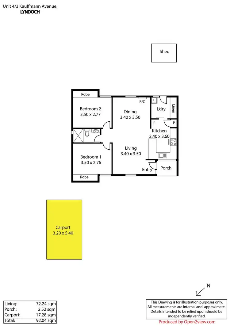 Floorplan of Homely unit listing, 4/3 Kauffmann Avenue, Lyndoch SA 5351