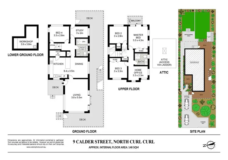 Floorplan of Homely house listing, 9 Calder Street, North Curl Curl NSW 2099