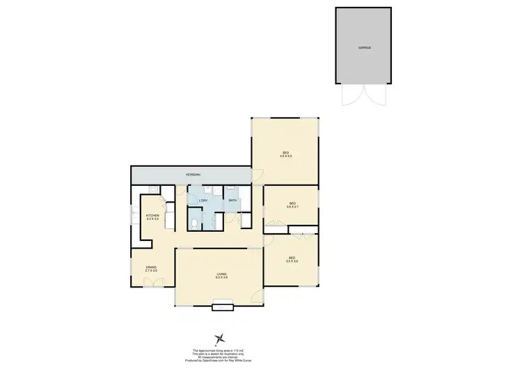 Floorplan of Homely house listing, 3 Palmer Avenue, Euroa VIC 3666