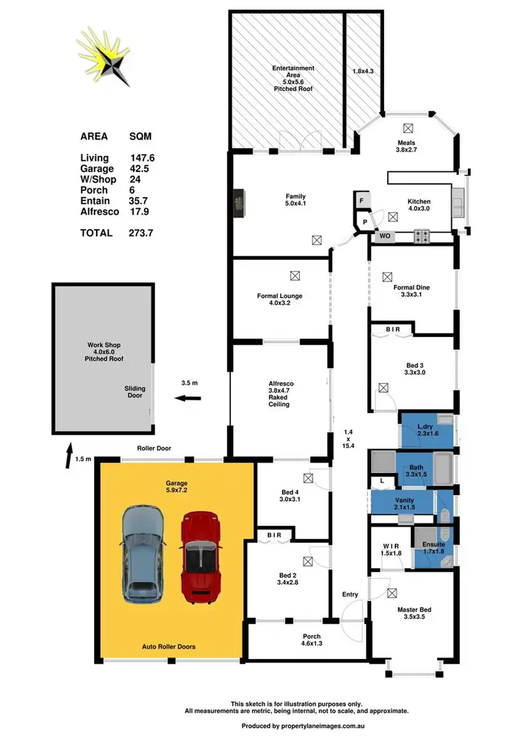 Floorplan of Homely house listing, 6 Charles Fry Court, Williamstown SA 5351