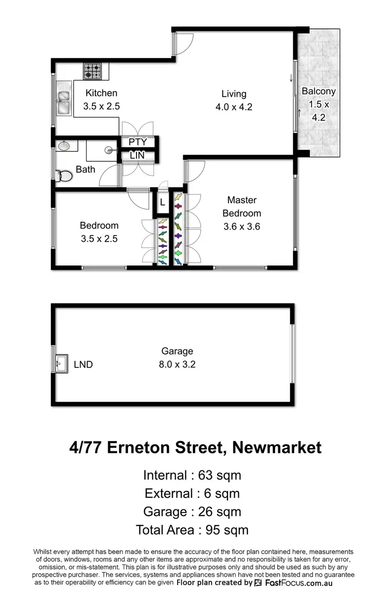 Floorplan of Homely unit listing, 4/77 Erneton Street, Newmarket QLD 4051