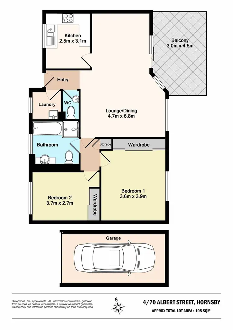 Floorplan of Homely unit listing, 4/70 Albert Street, Hornsby NSW 2077