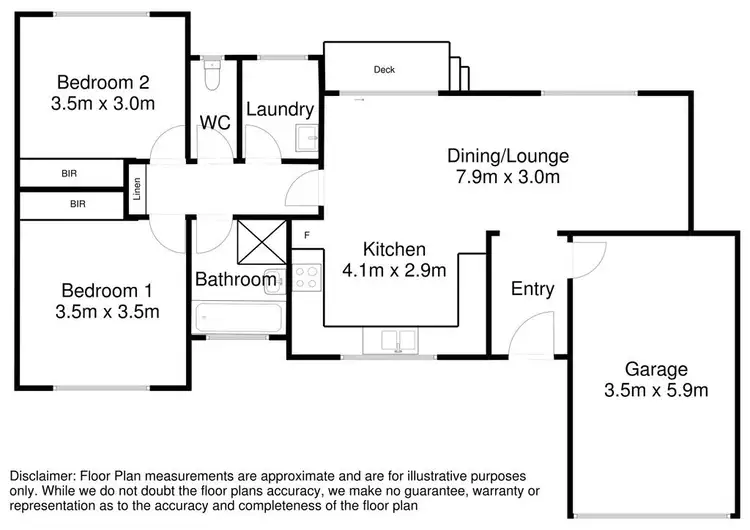 Floorplan of Homely unit listing, 1/24 Fartch Street, Mount Gambier SA 5290