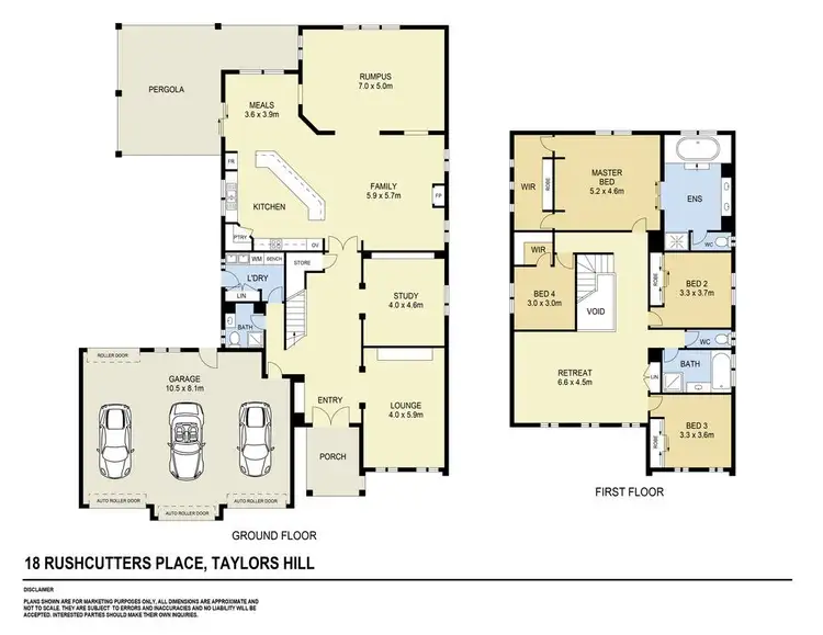 Floorplan of Homely house listing, 18 Rushcutters Place, Taylors Hill VIC 3037