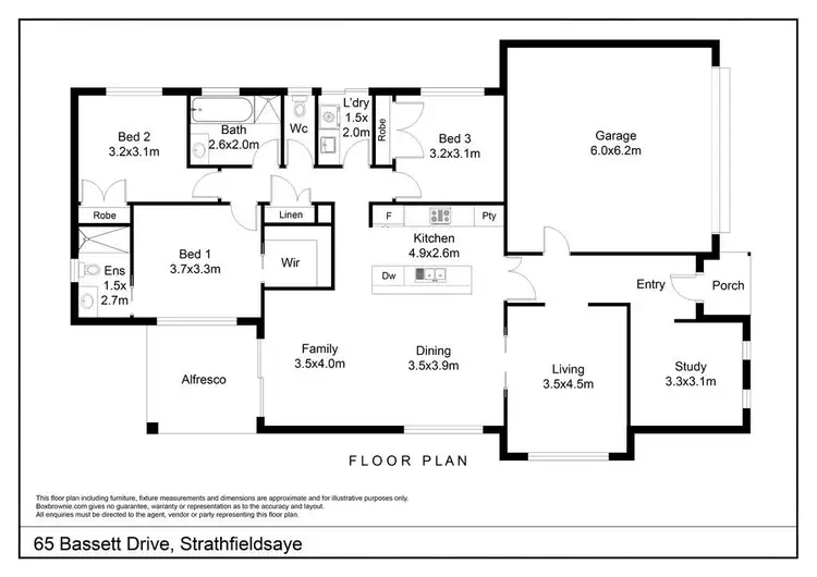 Floorplan of Homely house listing, 65 Bassett Drive, Strathfieldsaye VIC 3551