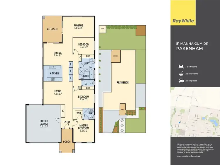 Floorplan of Homely house listing, 51 Manna Gum Drive, Pakenham VIC 3810