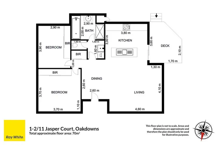 Floorplan of Homely townhouse listing, 2/11 Jasper Court, Oakdowns TAS 7019