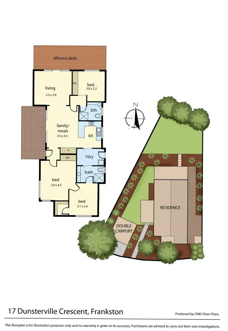 Floorplan of Homely house listing, 17 Dunsterville Crescent, Frankston VIC 3199