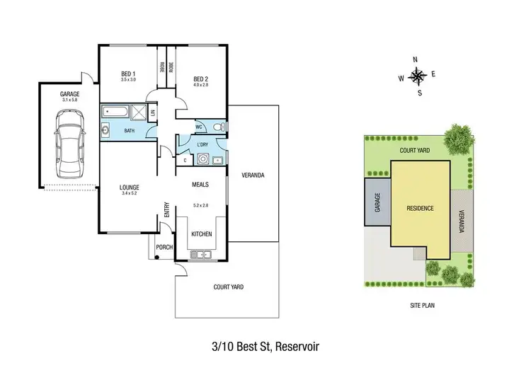 Floorplan of Homely unit listing, 3/10 Best Street, Reservoir VIC 3073