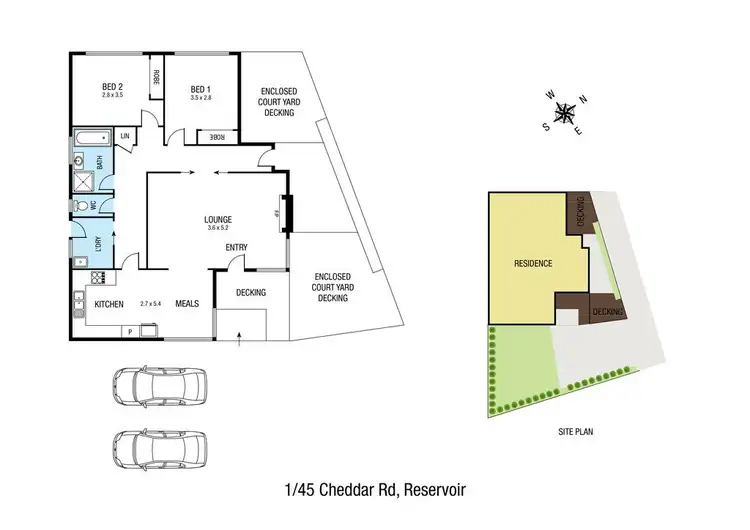 Floorplan of Homely unit listing, 1/145 Cheddar Road, Reservoir VIC 3073