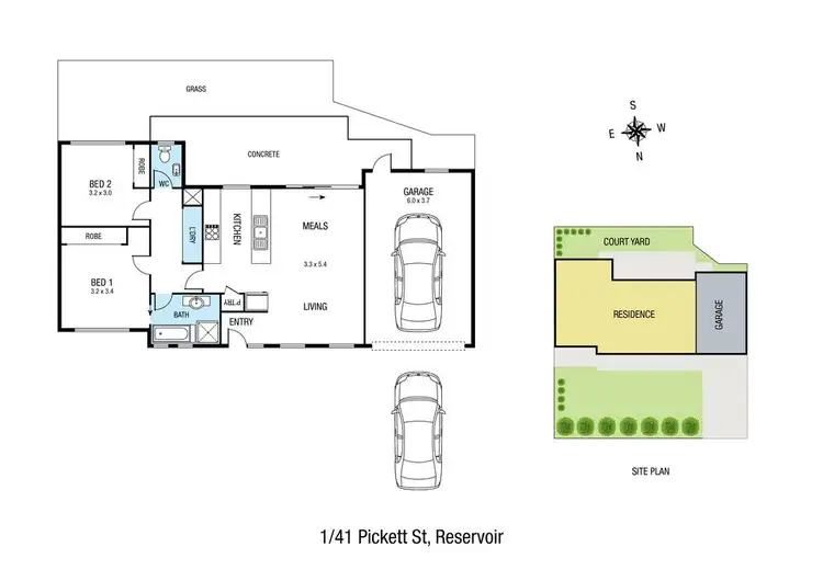 Floorplan of Homely unit listing, 1/41 Pickett Street, Reservoir VIC 3073