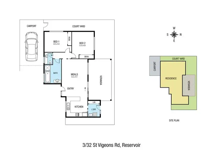 Floorplan of Homely unit listing, 3/32 St Vigeons Road, Reservoir VIC 3073