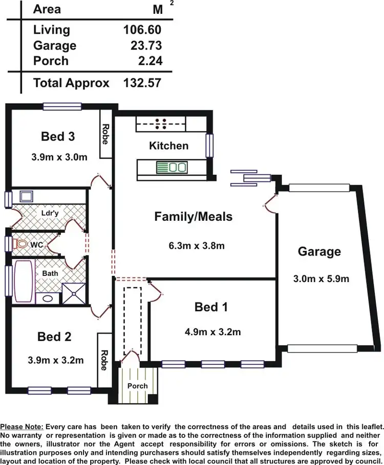 Floorplan of Homely house listing, 15 Francis Crescent, Salisbury Heights SA 5109