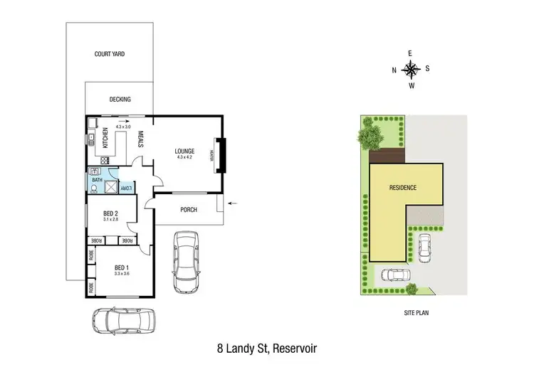 Floorplan of Homely house listing, 8 Landy Street, Reservoir VIC 3073