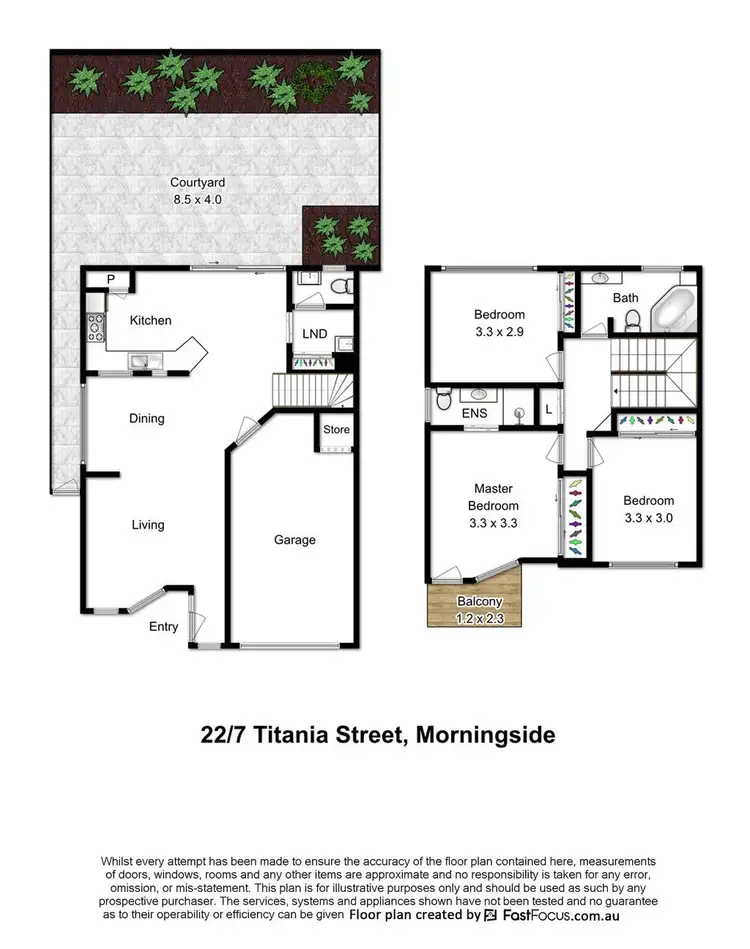 Floorplan of Homely townhouse listing, 22/7 Titania Street, Morningside QLD 4170