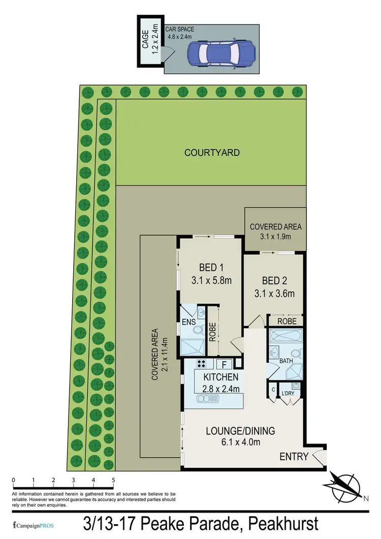 Floorplan of Homely unit listing, 3/13-17 Peake Parade, Peakhurst NSW 2210