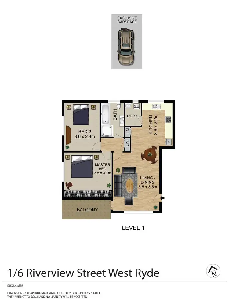 Floorplan of Homely apartment listing, 1/6 Riverview Street, West Ryde NSW 2114