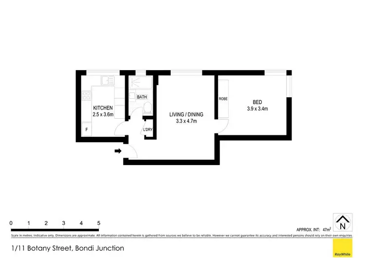 Floorplan of Homely apartment listing, 1/11 Botany Street, Bondi Junction NSW 2022
