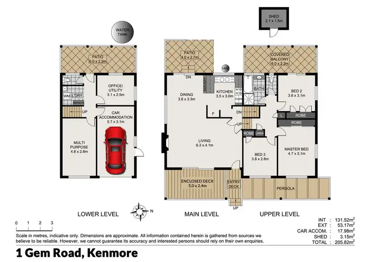 Floorplan of Homely house listing, 1 Gem Road, Kenmore QLD 4069